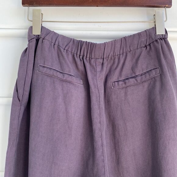 Vetta Capsule Tencel Tapered Pants Pull-On Purple Medium Pockets Comfortable - Picture 5 of 14